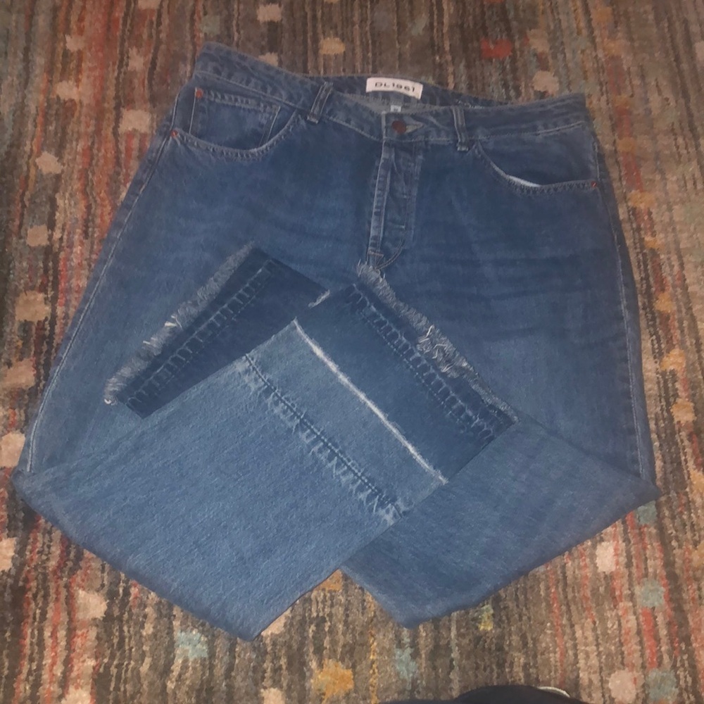 DL1961 Patti High Rise Button Fly Straight Jeans